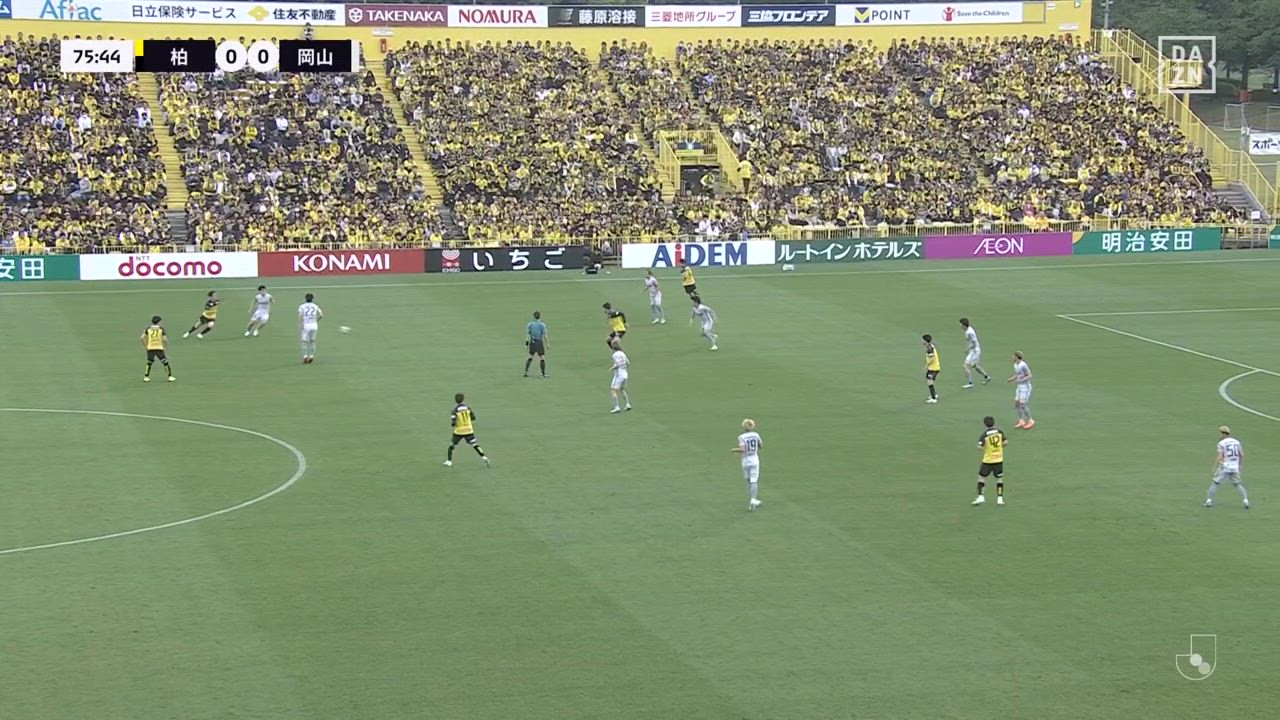 黄色が揺れた！柏・細谷真大が2試合連続ゴール！【第16節】柏 vs 岡山