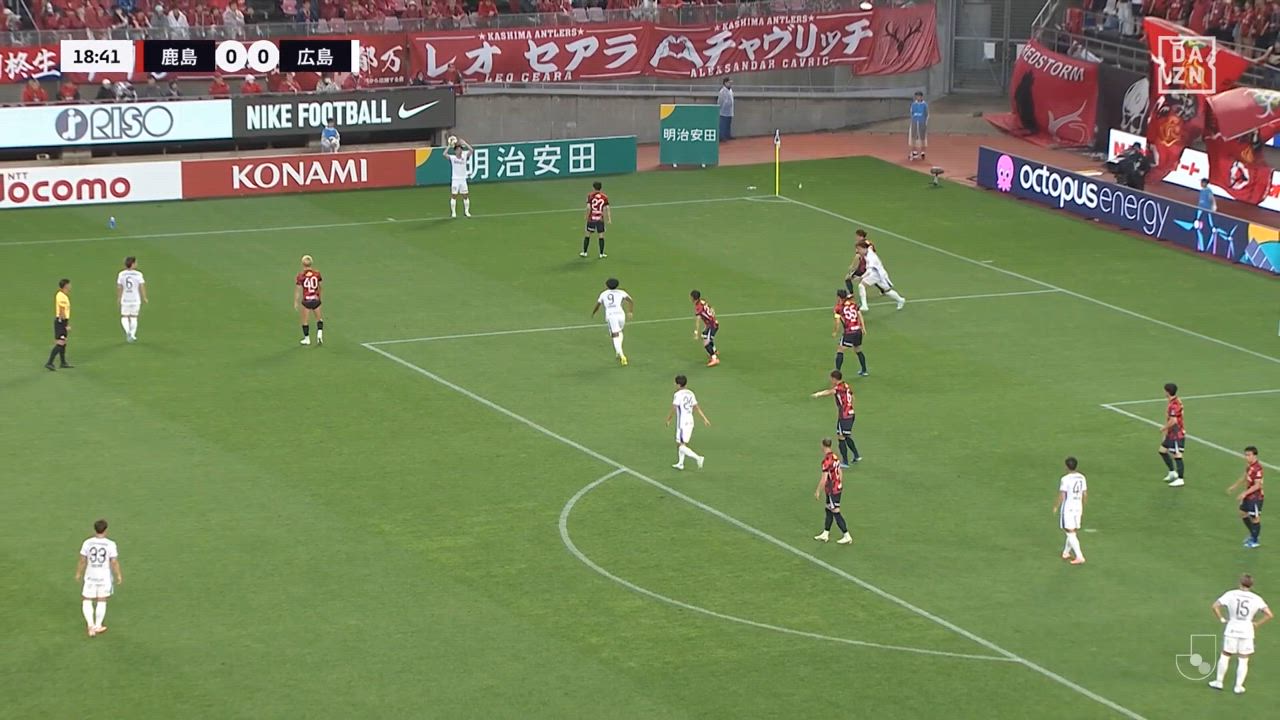 鮮やかな崩しから広島・東俊希が飛び込み先制！【第20節】鹿島 vs 広島