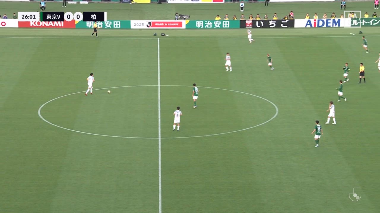 柏・久保藤次郎が味方のピンポイントクロスに合わせてゴールを決める！【第20節】東京V vs 柏