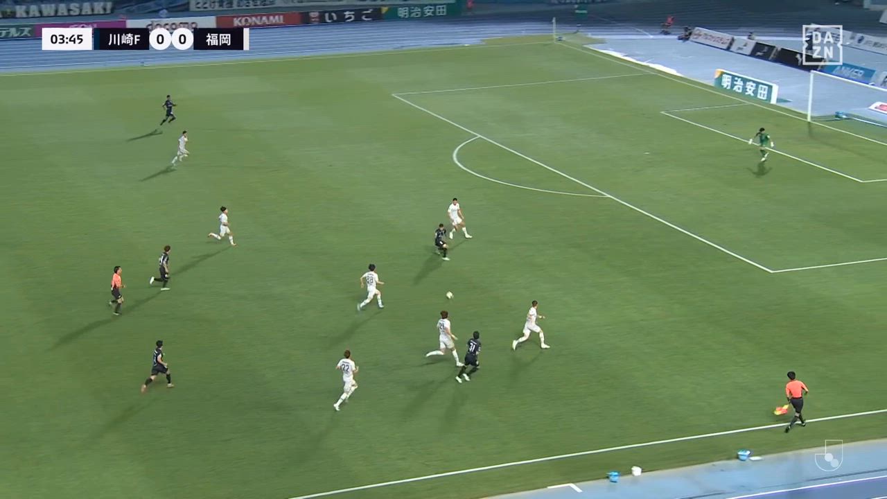川崎F・橘田健人のミドルシュートがゴールに吸い込まれる！【第25節】川崎F vs 福岡