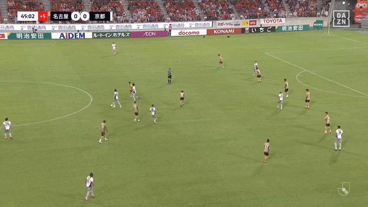 名古屋・ピサノ アレックス幸冬堀尾が強烈シュートをスーパーセーブ！ 【第25節】名古屋 vs 京都