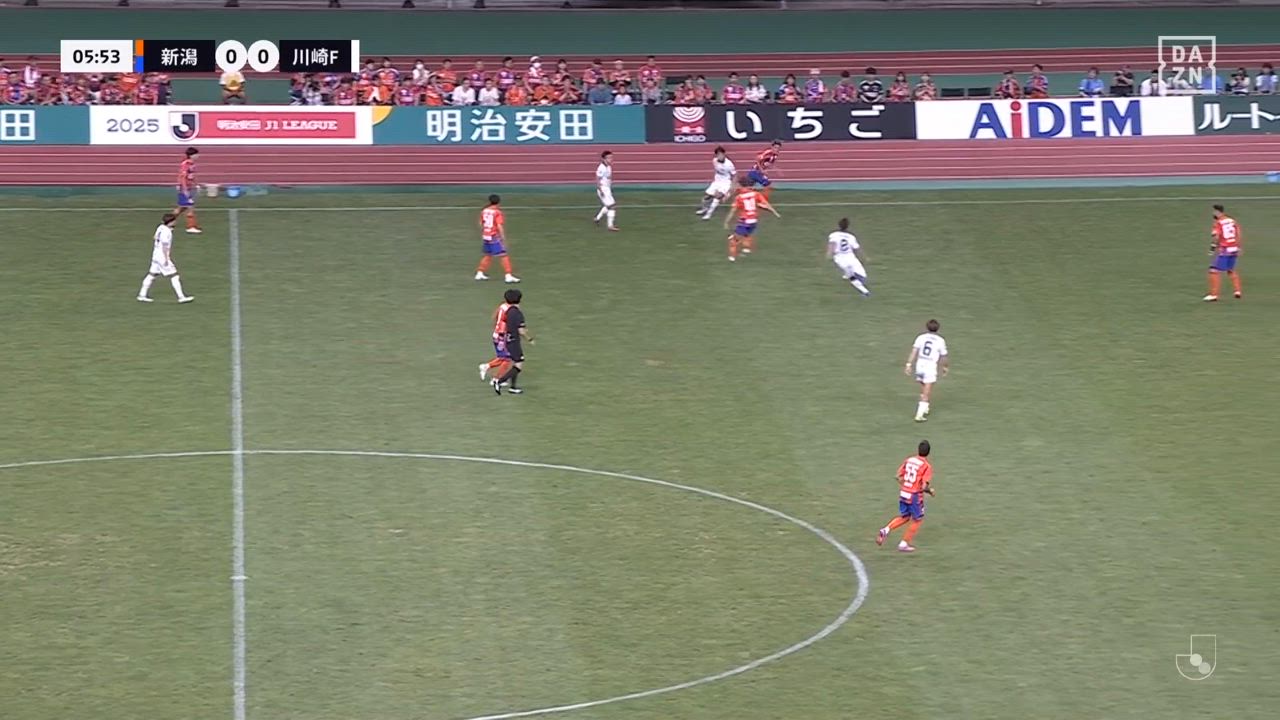 華麗なパスワークから新潟・白井永地が正確に決めた！【第26節】新潟 vs 川崎F