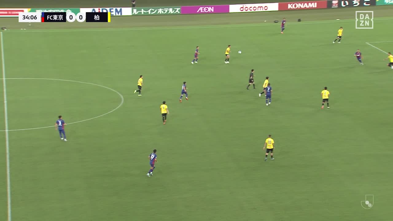 FC東京、左からのクロスをディエゴ オリヴェイラがヘディングで叩き込み先制点！【第19節】FC東京 vs 柏