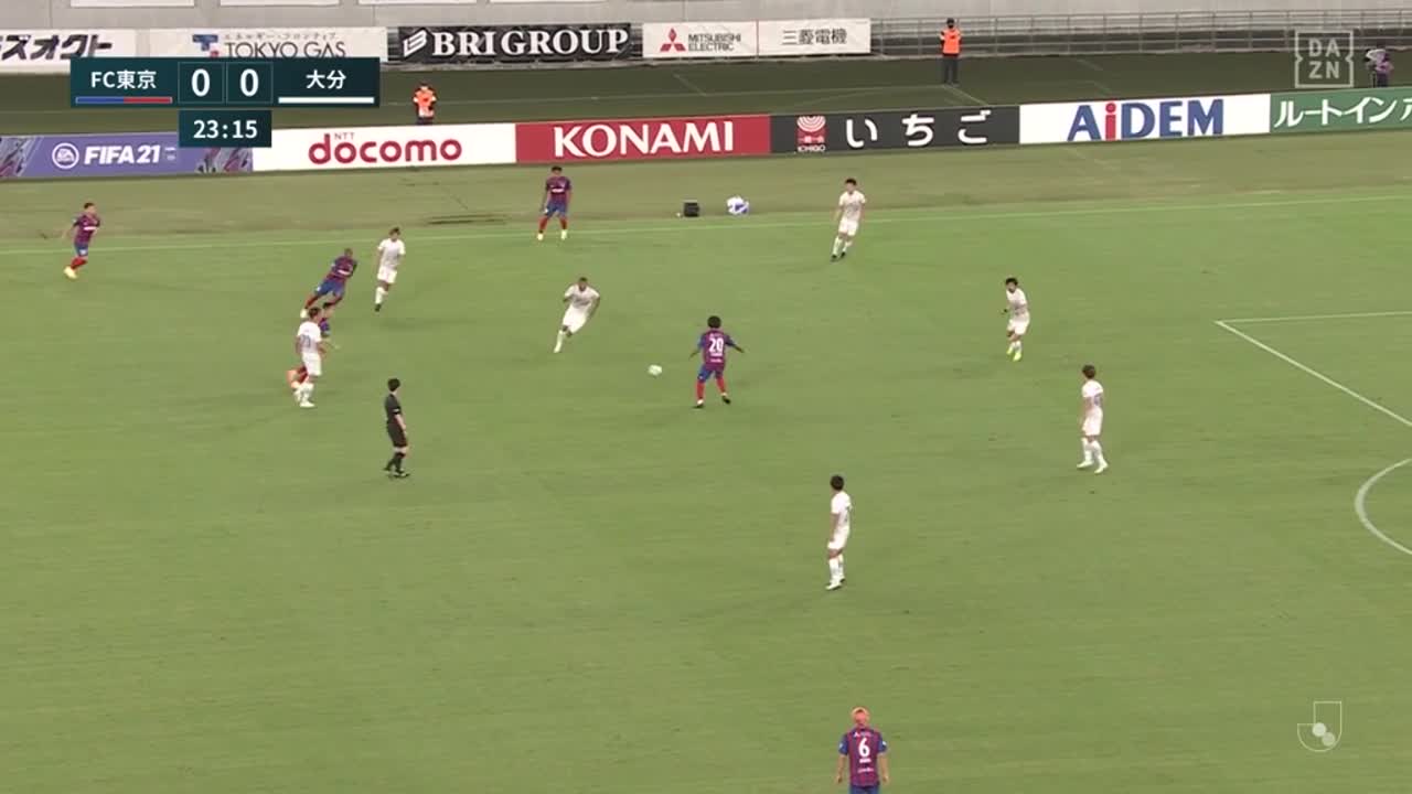 動画 Fc東京 レアンドロ ワンツーからダイレクトでシュートを放ち先制ゴールを決める 第節 Fc東京 Vs 大分 スポーツナビ Dazn Jリーグクリップ