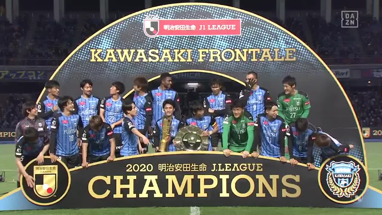 動画 川崎歓喜のセレモニー シャーレを掲げたのは中村憲剛 第29節 川崎フロンターレ Vs ガンバ大阪 スポーツナビ Dazn