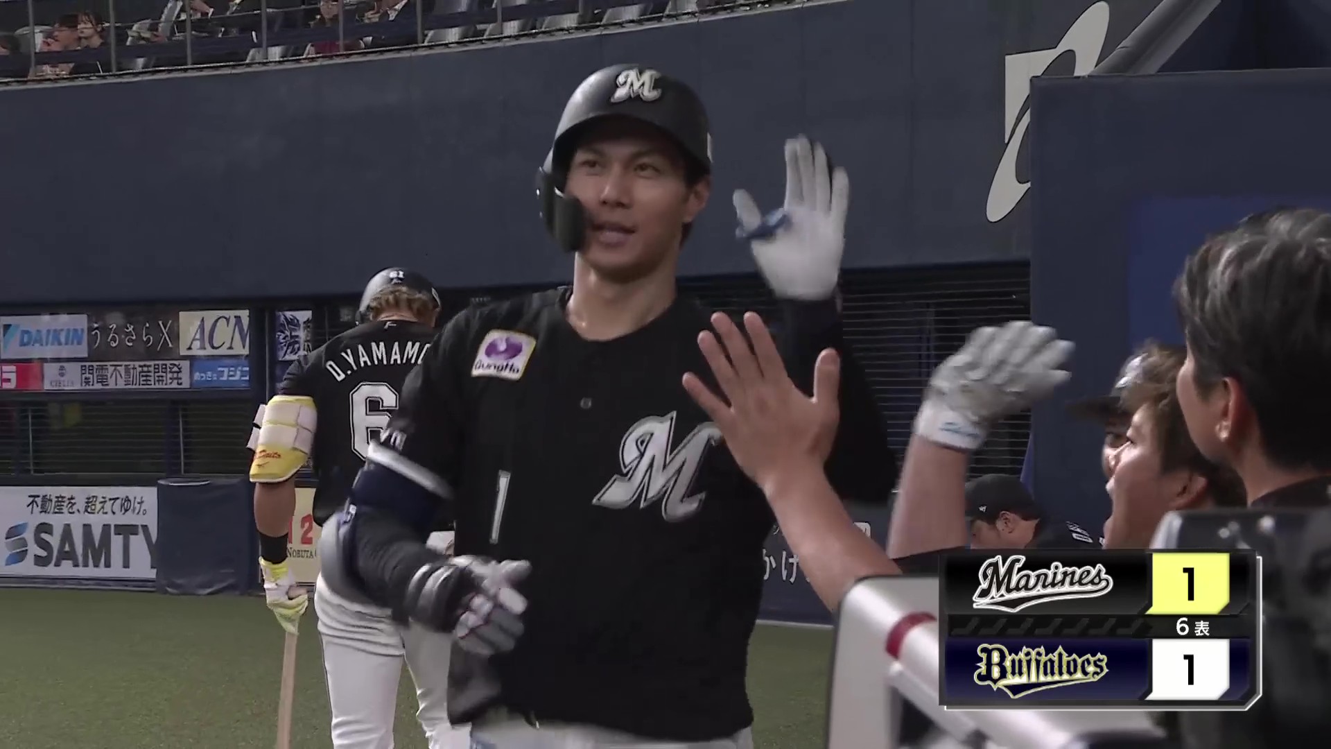 【6回表】今シーズン第1号!! マリーンズ・藤原恭大 ライトへのソロホームランを放ち同点!! 2025年5月21日 オリックス・バファローズ 対 千葉ロッテマリーンズ