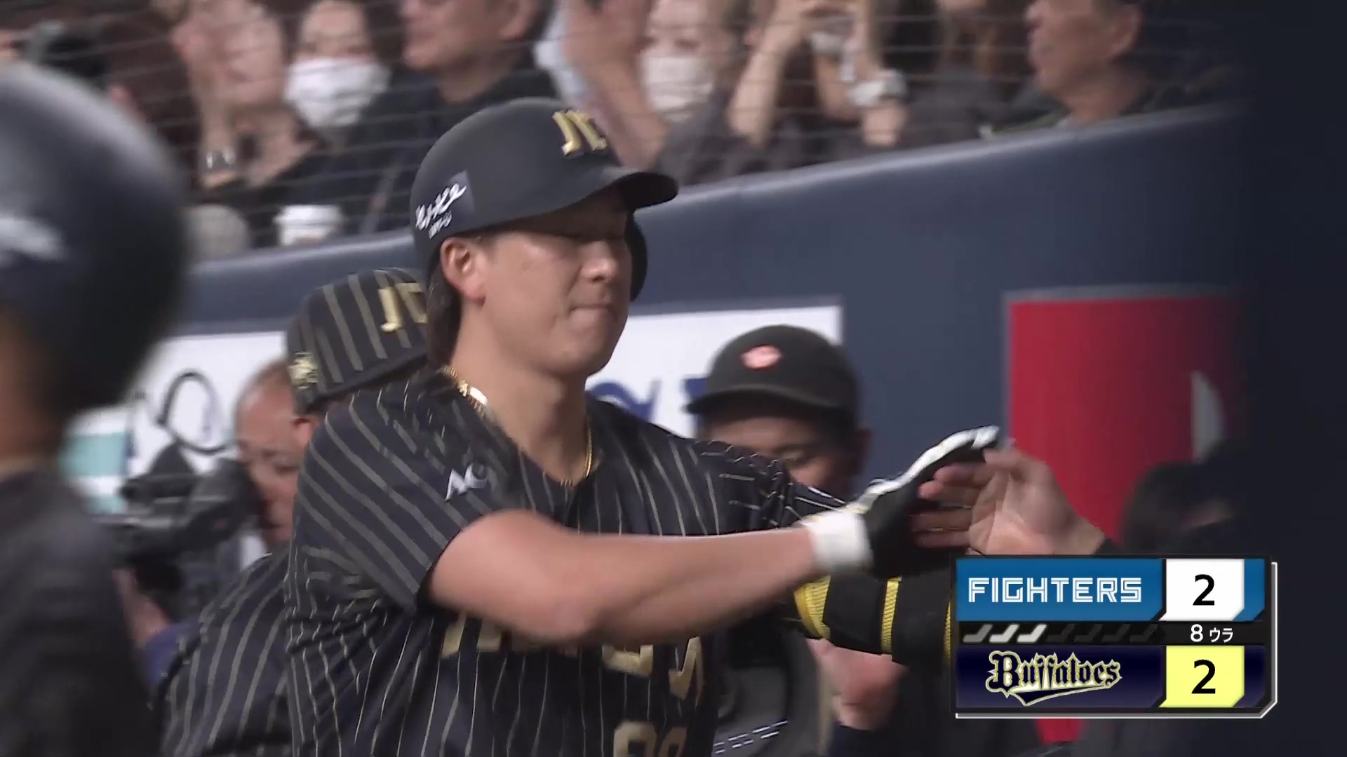 【8回裏】終盤に追いつく!! バファローズ・杉本裕太郎 フェンスギリギリの犠牲フライで同点!! 2025年5月7日 オリックス・バファローズ 対 北海道日本ハムファイターズ