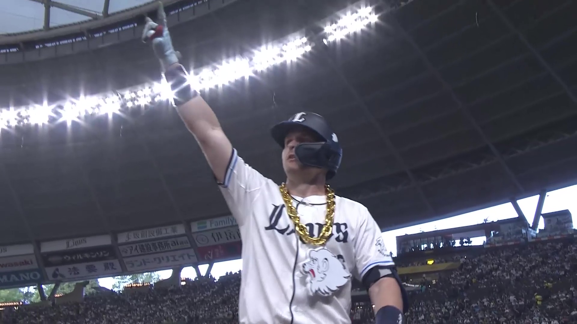 Bホームラン 動画】【2回裏】2桁アーチ到達!! ライオンズ・ネビン レフトへ