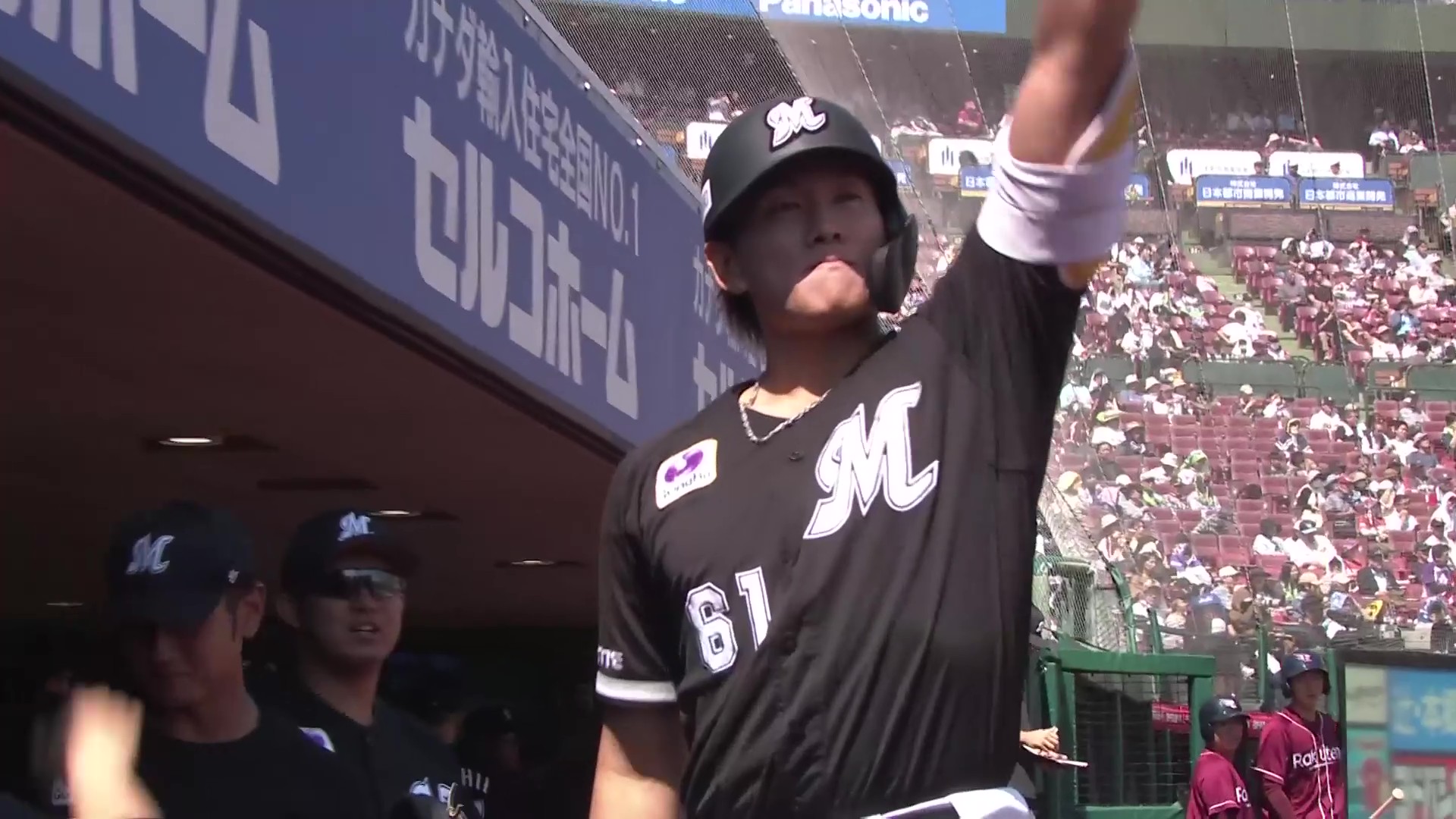 【3回表】逆風を切り裂いた!! マリーンズ・山本大斗 レフトスタンドへ今季第2号ソロHRを放ち1点差!! 2025年5月13日 東北楽天ゴールデンイーグルス 対 千葉ロッテマリーンズ