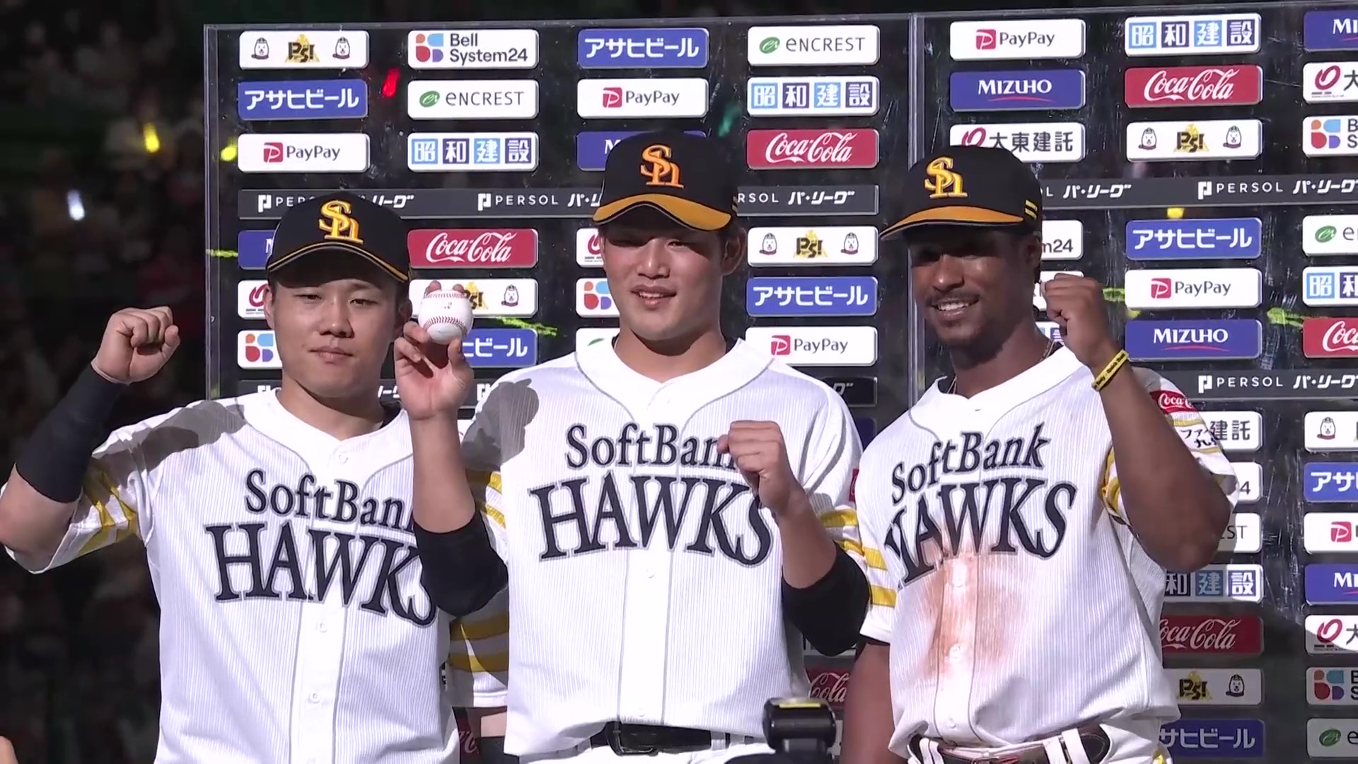 ホークス・ダウンズ選手・山本恵大選手・海野隆司選手ヒーローインタビュー 7月15日 福岡ソフトバンクホークス 対 千葉ロッテマリーンズ