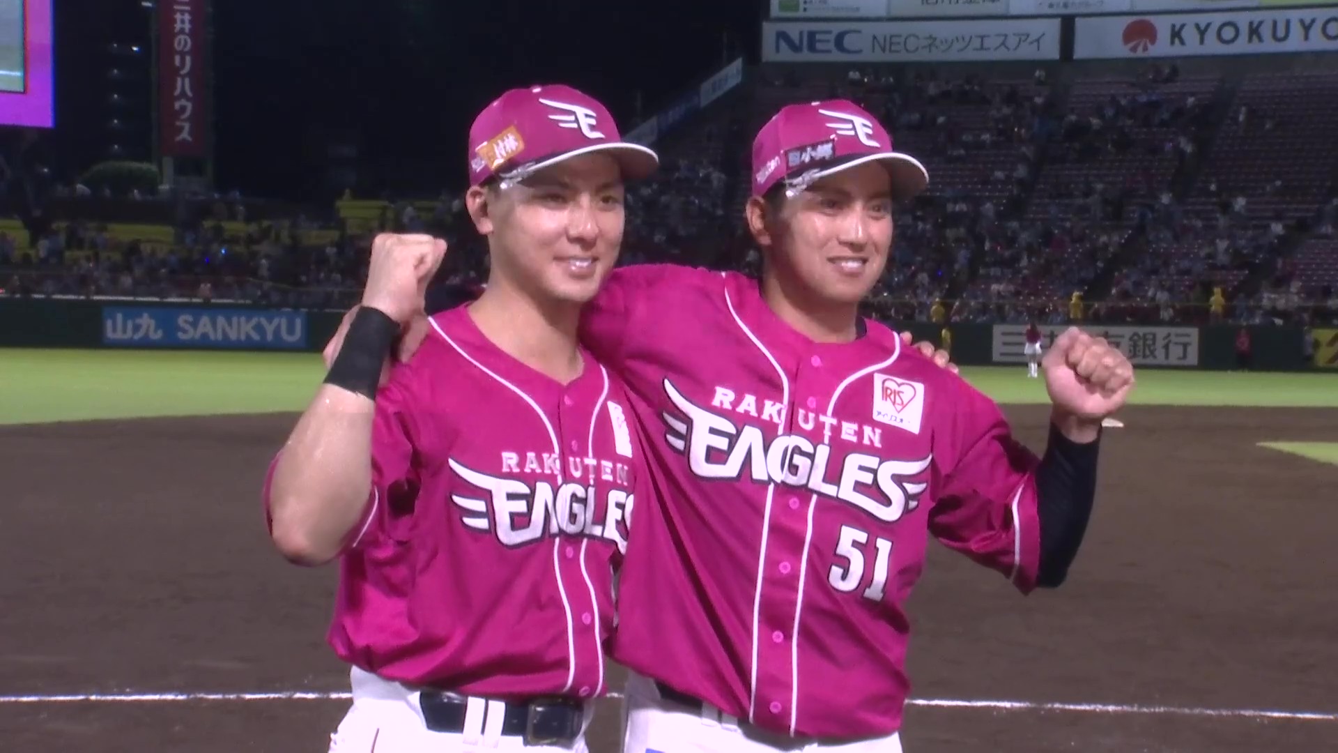 イーグルス・村林一輝選手・小郷裕哉選手ヒーローインタビュー 8月7日 東北楽天ゴールデンイーグルス 対 オリックス・バファローズ