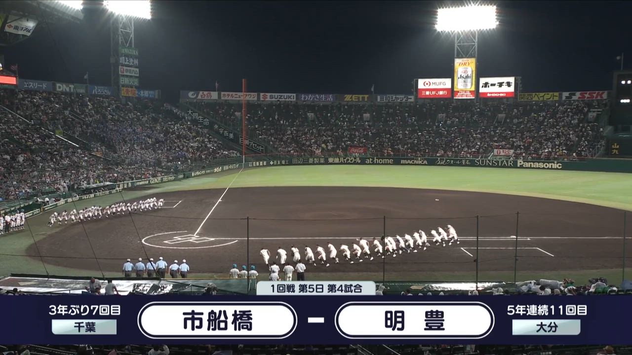 甲子園大会 1回戦 市船橋vs明豊 ダイジェスト