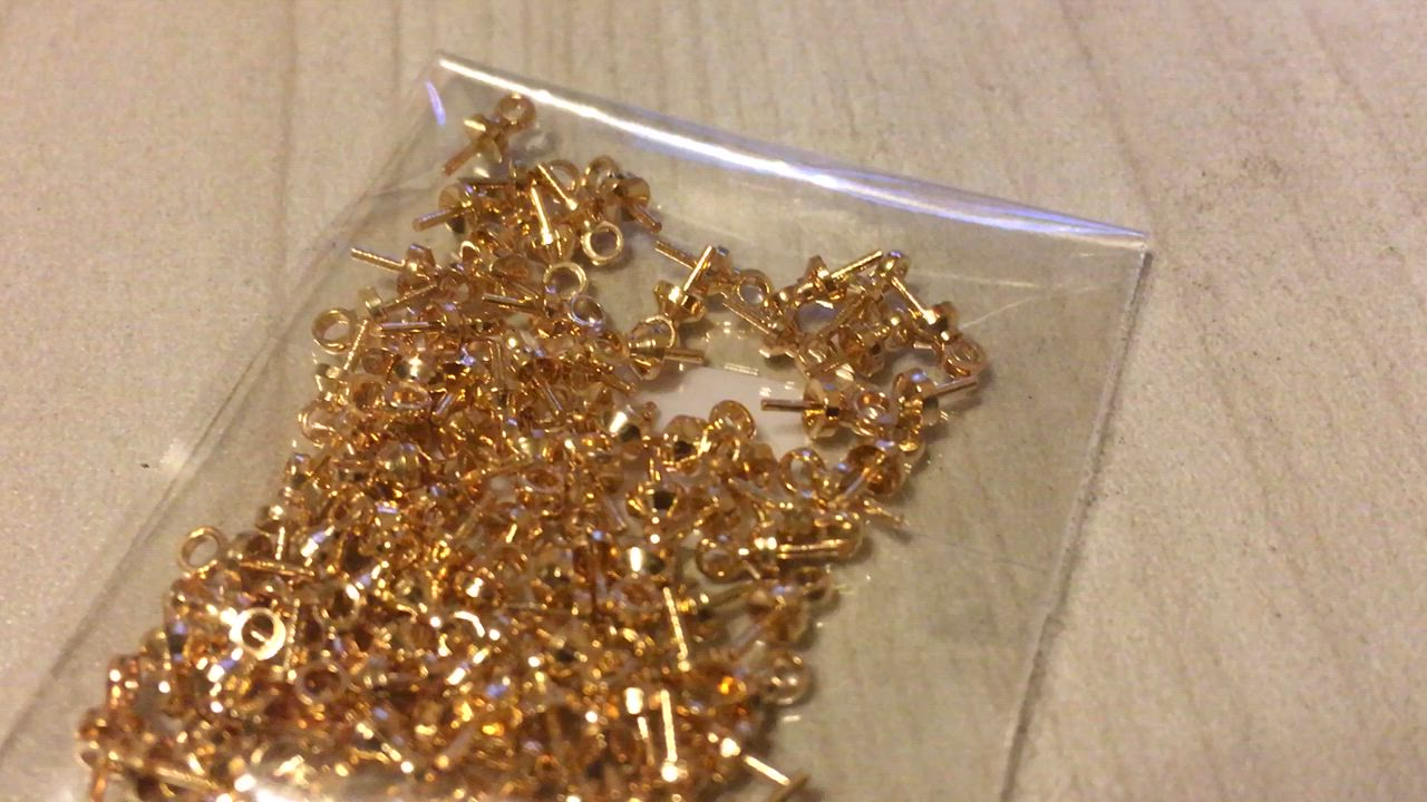 ヒートン(ビーズ) ヒートンキャップ 1カン 3×7mm（100ヶ） : ビーズアンドパーツ
