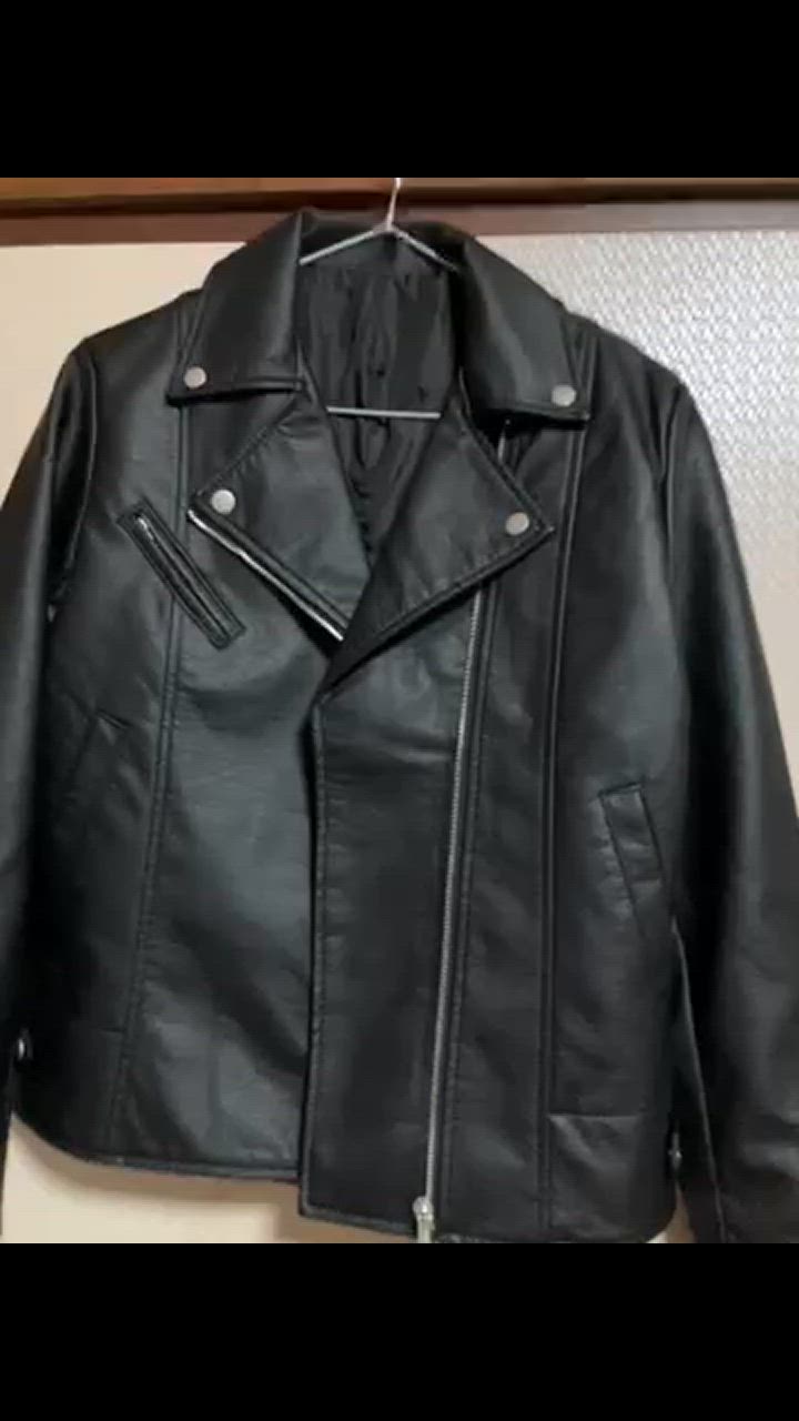 Fashion Letter レザージャケット ライダース レザーダブル