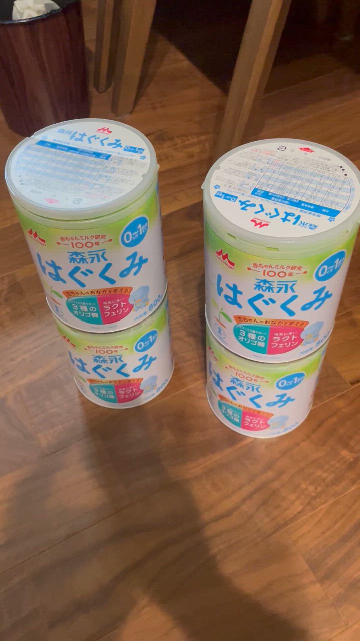 はぐくみ 【公式】 森永乳業 粉ミルク 大缶 800g 4個 セット 缶