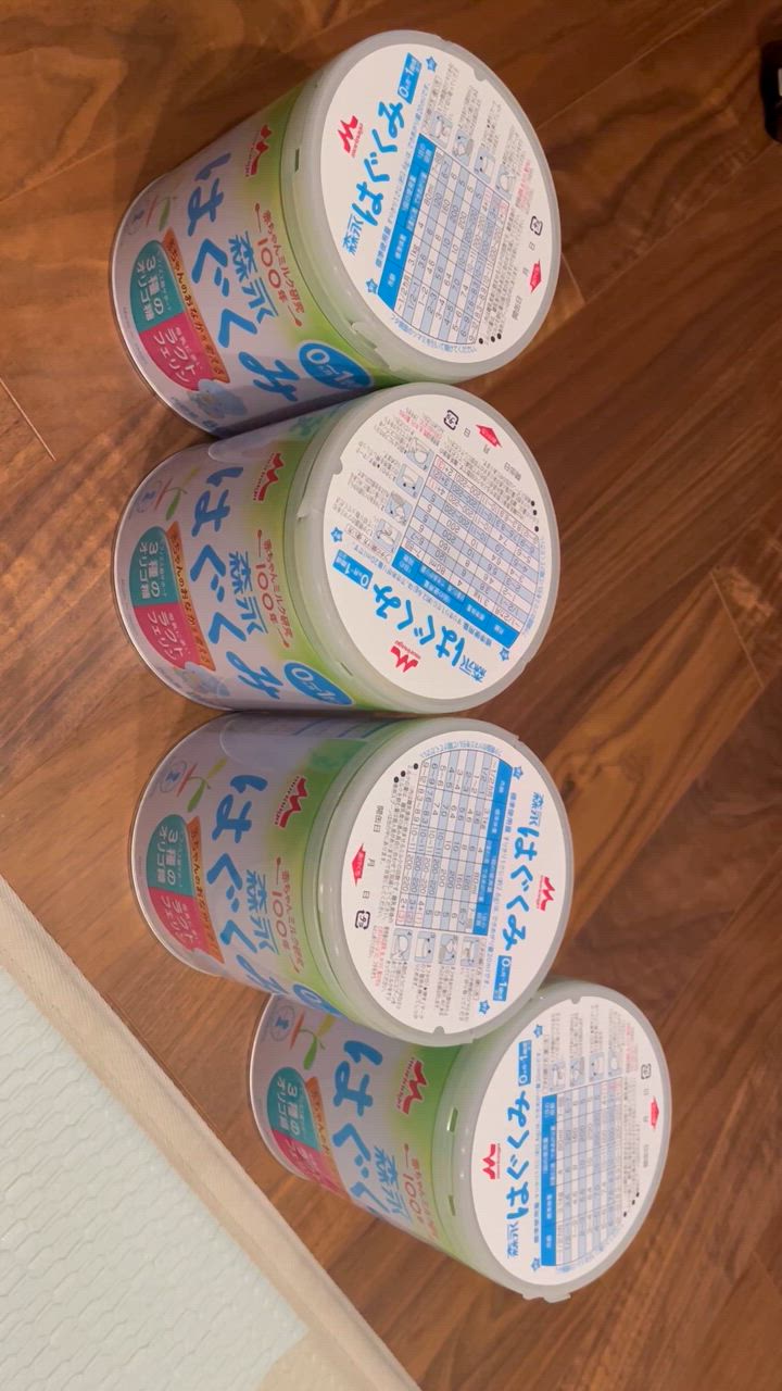 はぐくみ 【公式】 森永乳業 粉ミルク 大缶 800g 4個 セット 缶