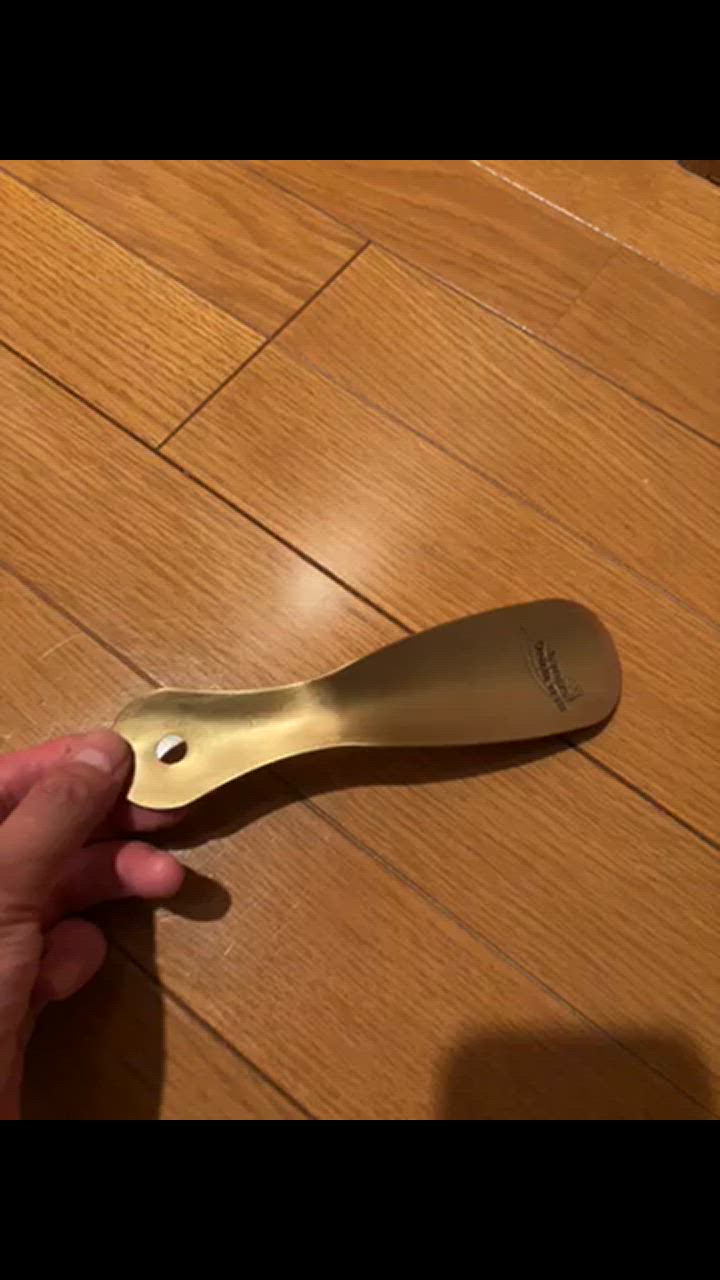 ヴィンテージ　シューホーン　真鍮　靴べら　ロング　54cm 真鍮製ロングシューホーン ヴィンテージ高級純真鍮ギフト 靴ベラ