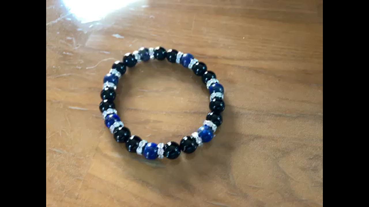 幸運を招く」 ラピスラズリ オニキス パワーストーン