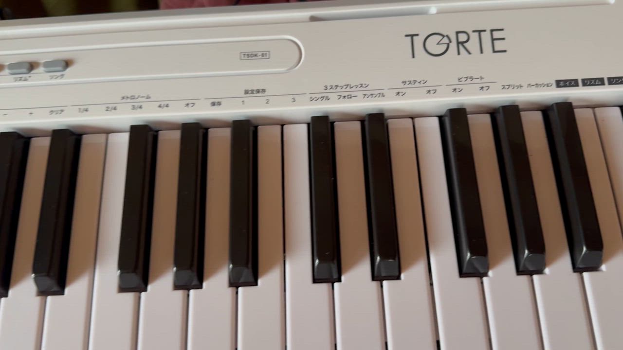 キーボード ピアノ 61鍵盤 超軽量スリム設計 TORTE TSDK-61