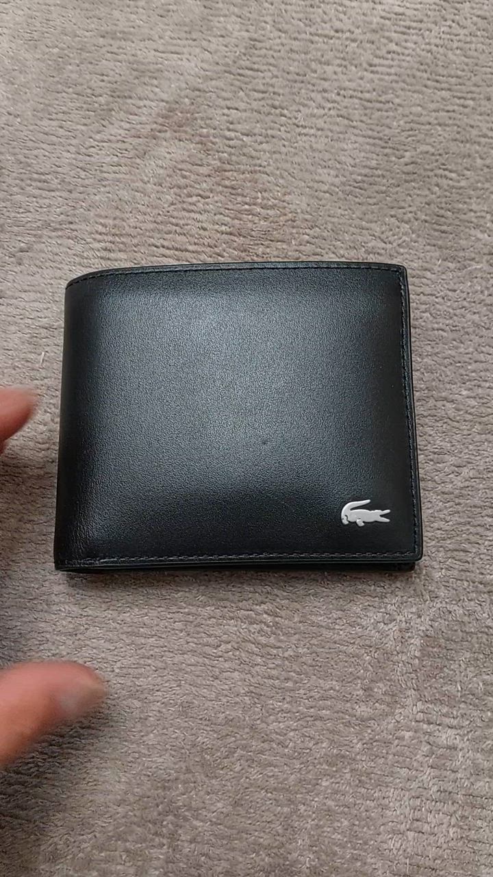 LACOSTE LACOSTE(ラコステ)財布 レザー 二つ折り 小銭入れ付き