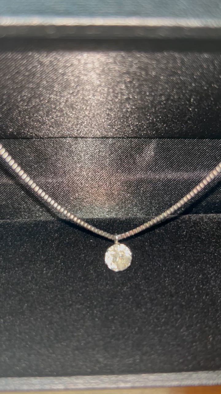 1.0ct Ptダイヤネックレス 鑑定書 I-I1-VG 一粒ダイヤ 1.0ct Ptダイヤネックレス 鑑定書 I-I1-VG 一粒ダイヤ