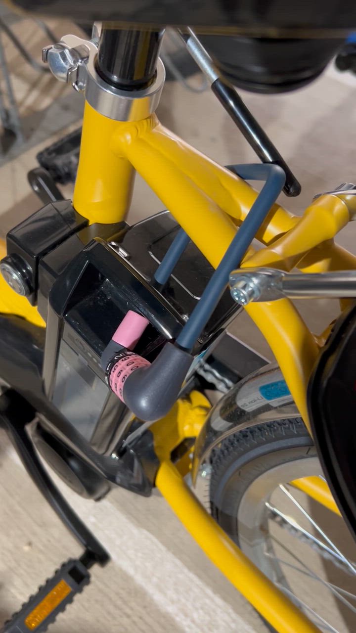 フル電動自転車　ひねちゃ　盗難防止付 電動自転車 盗難防止 バッテリー ロック ダイヤル 鍵 ワイヤー