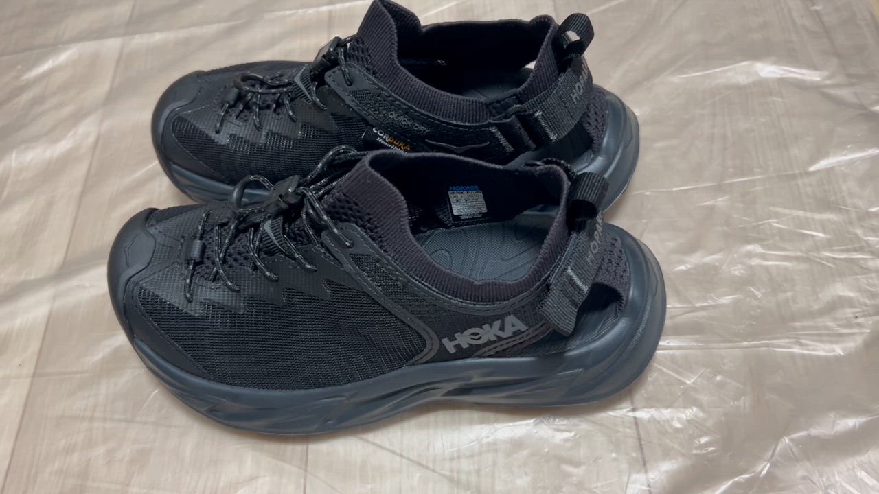 HOKA ブラック スポーツサンダル HOKA ONEONE ホカ スポーツサンダル レディース ホパラ 2