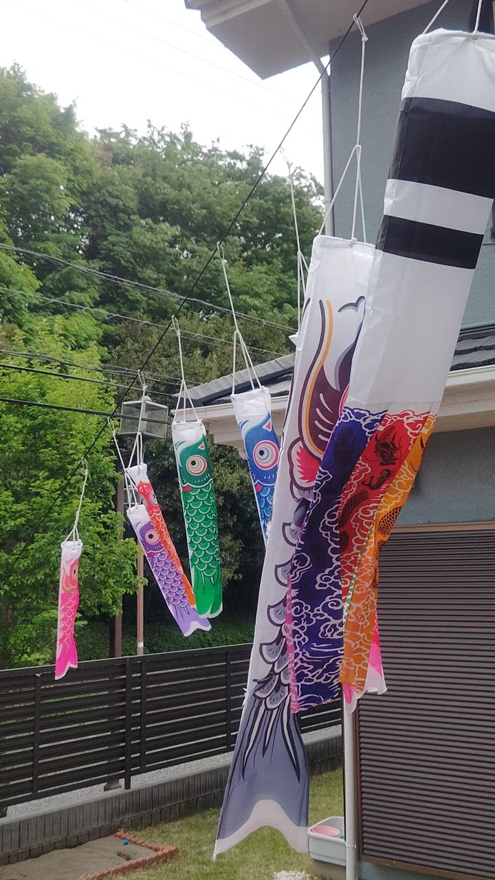 庭園用にわデコセット にぎやか鯉 1.5m 10点 にわデコセット KOI