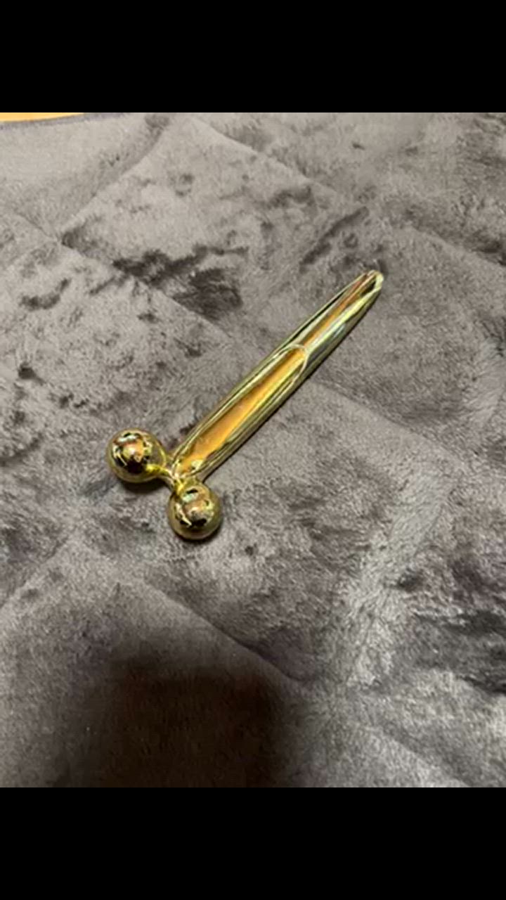 美顔小顔ローラー(金) 美顔ローラー フェイスローラー 美容ローラー マッサージ