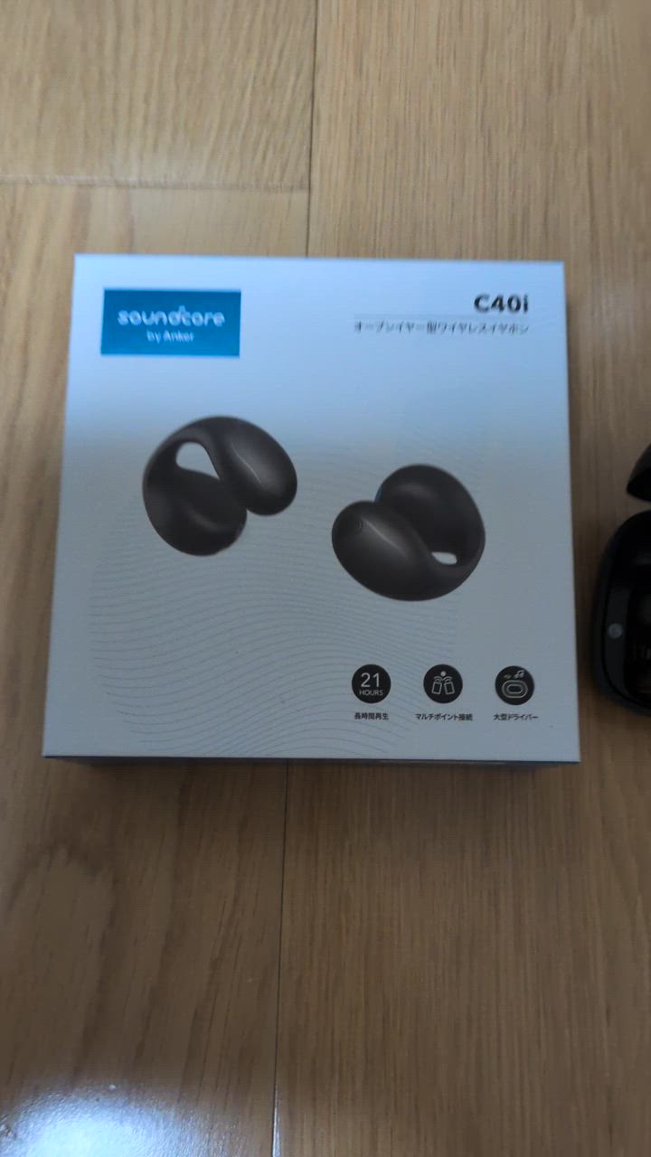 【新品未開封】soundcore C40i ワイヤレスイヤホン ブラック Anker Completely wireless earphones Soundcore C40i ear cuff