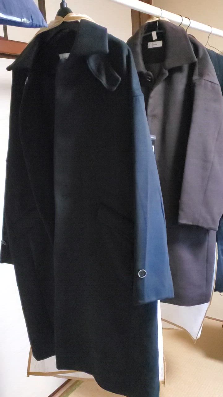 Beaver melton over soutien collar coat（ステンカラーコート