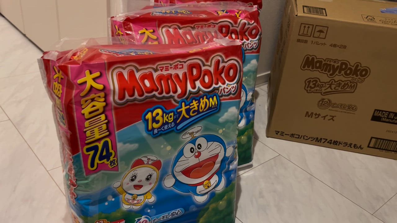 新品未使用　マミーポコパンツM　74枚×6パック　ドラえもん LOHACO - マミーポコ おむつ パンツ M（6〜13kg）1パック（74枚