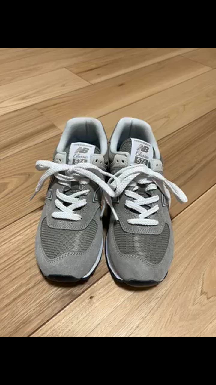 【ニューバランス】（24B）スニーカー グレー クラシック WL574EVG 574シリーズ NEW BALANCE WL574EVG width B GRAY EVERGREENER