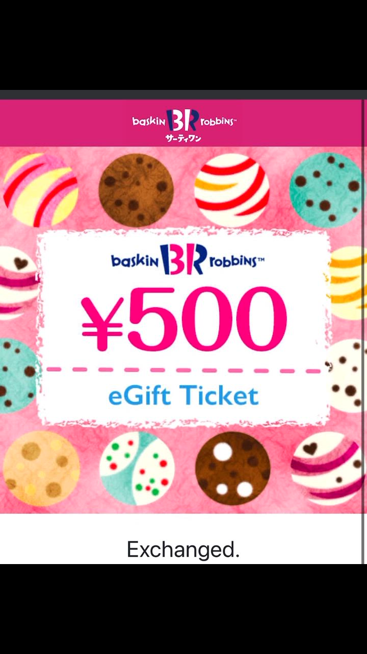 サーティワンアイスクリーム　500円券　１２枚　送料無料 3076サーティワンアイスクリーム ギフト券 500円 12枚(6000円分)