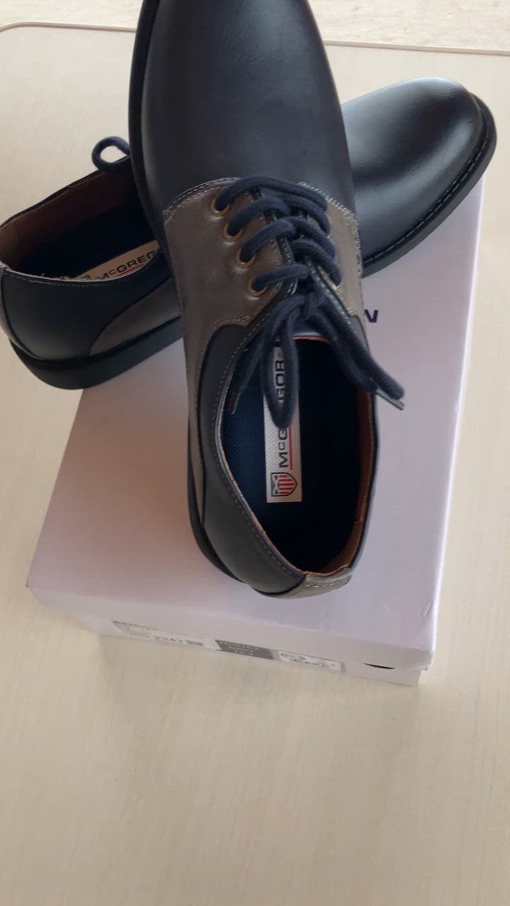 【美品】MCGREGOR レースアップシューズ 黒/茶25㎝ McGREGOR スニーカー 「McGREGOR」 防水レースアップカジュアル