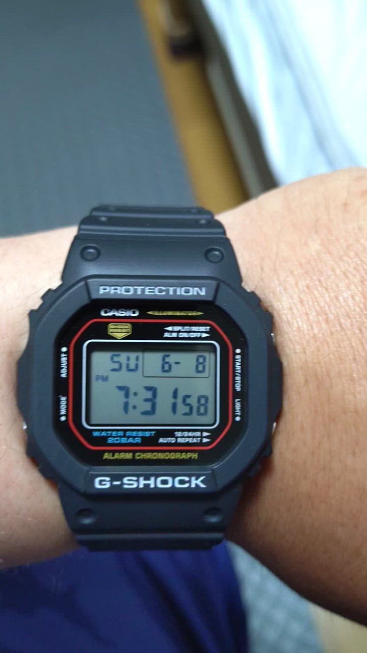 G-SHOCK DW 5600ＲＬ　ブラック　カシオ　初号機 DW-6900RL-1JF 初代G-SHOCKカラーモデル｜ジーショック