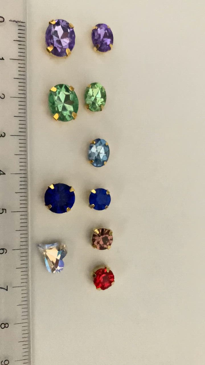 みかんちゃん☆コズミック【13×17mm】他 ガラスビジュー  オーロラ ガラスビジュー コズミック 13×17ミリ オーロラアクア - メルカリ