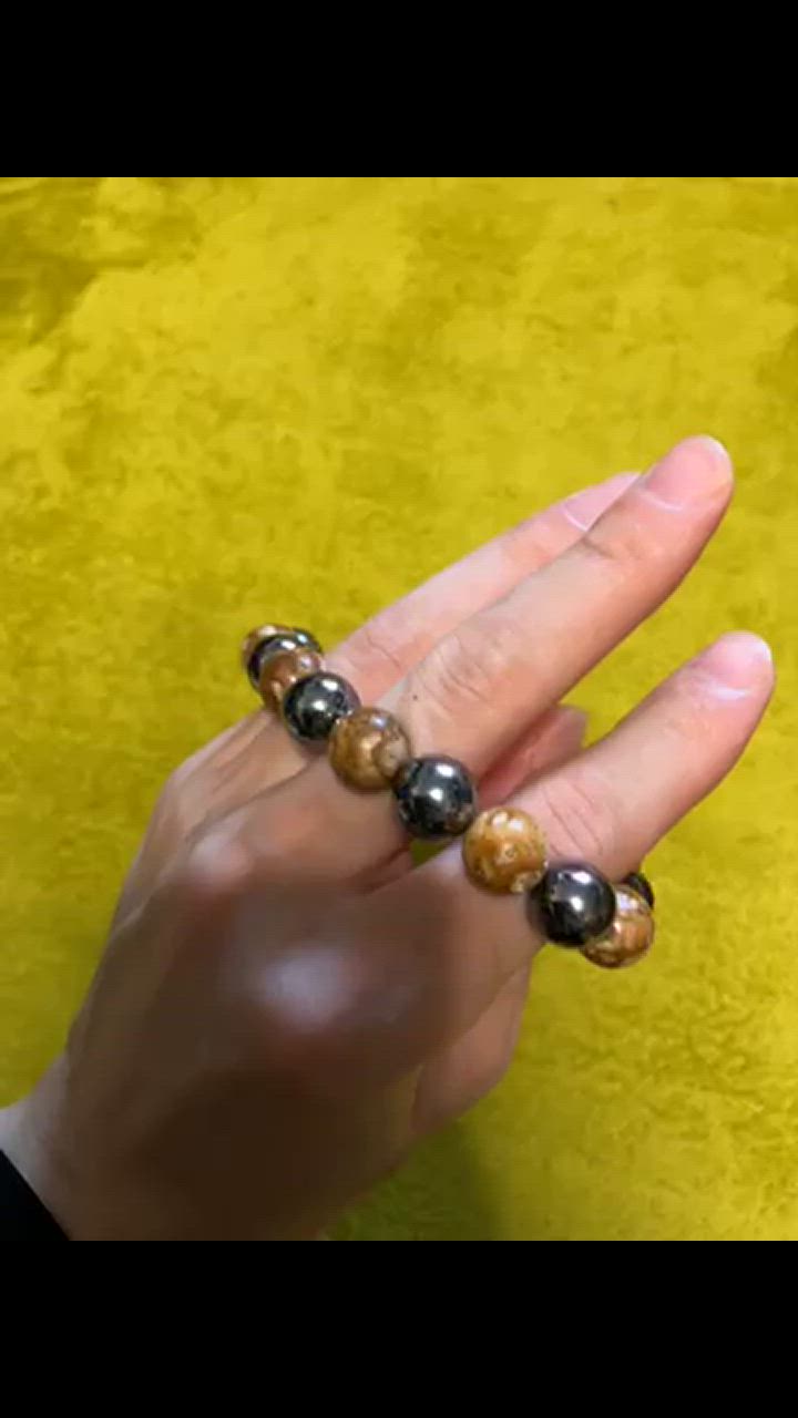 天然石ブレスレット「姫川薬石　/　テラヘルツ / ライトアメジスト」 姫川薬石 ブレスレット 12mm 糸魚川産 テラヘルツ鉱石 本物