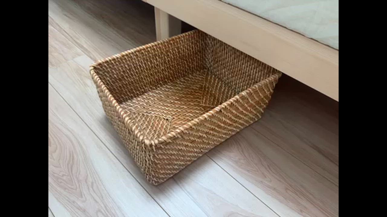 重なるラタン長方形ボックス・小 | 無印良品