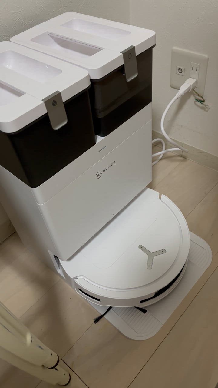 ECOVACS ロボット掃除機 水拭き両用 15,000pa 薄型 エコバックス