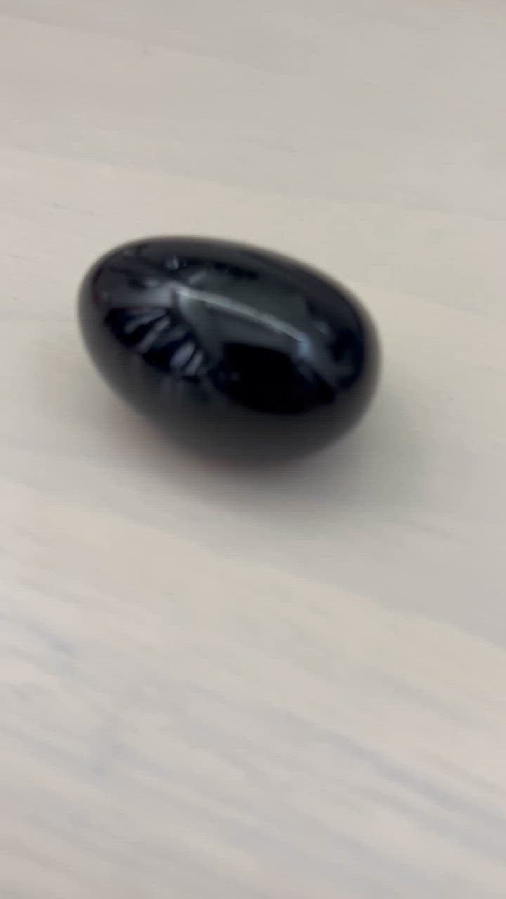 モリオン　石のみで約703g 強力パワーストーン　台座付 モリオン（黒水晶）丸玉 置き石 台座付き 直径7.4cm | うさぎ屋