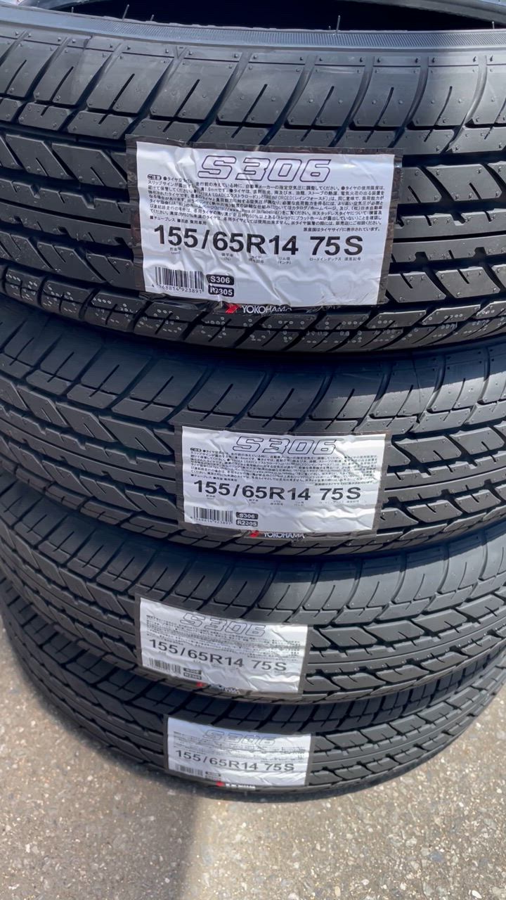 ヨコハマタイヤ 155/65R14 75S S306 2025年製造品 ヨコハマ 軽