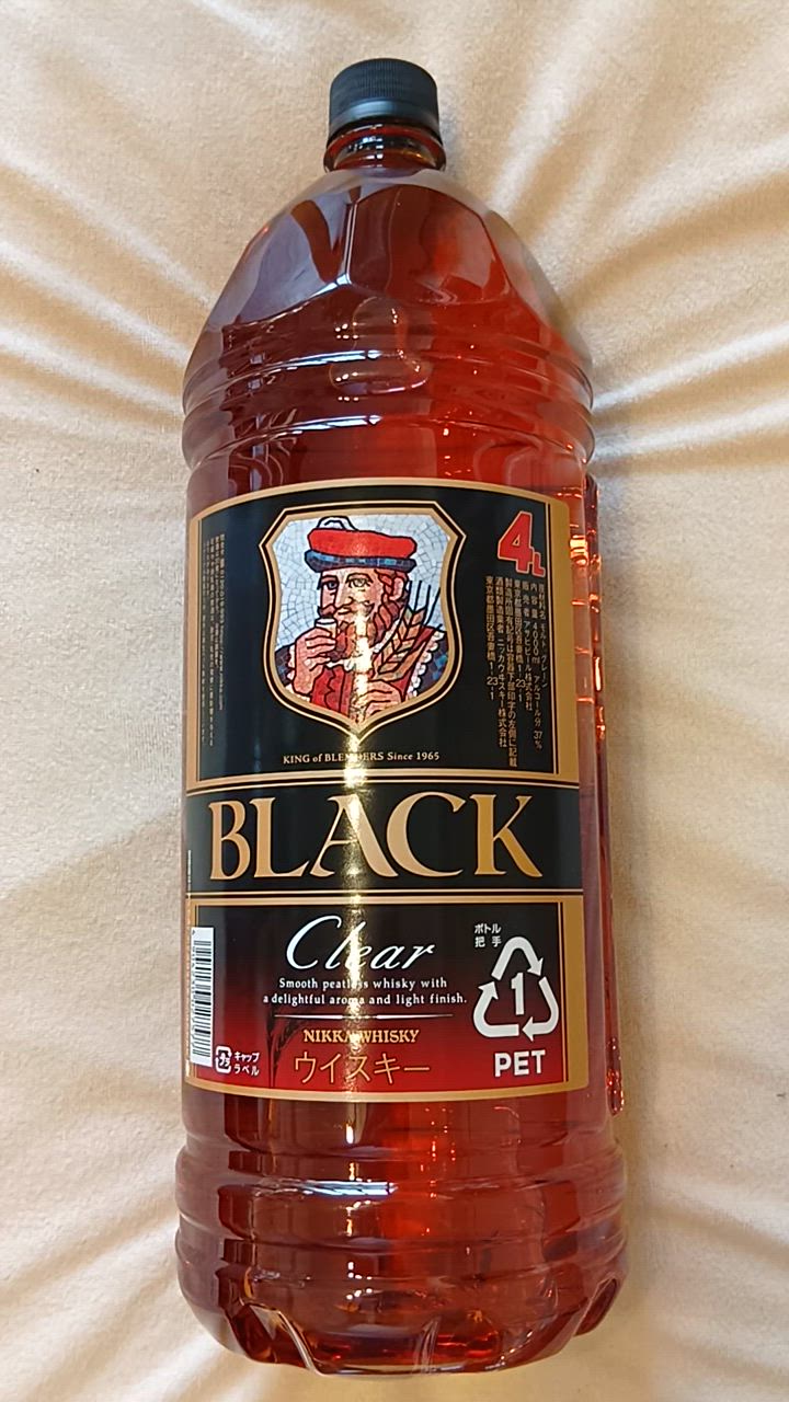 アサヒビール ブラックニッカ クリア 4000ml × 3本 ブラックニッカ 全国送料無料 クリア 4L 37度 4000ml アサヒ