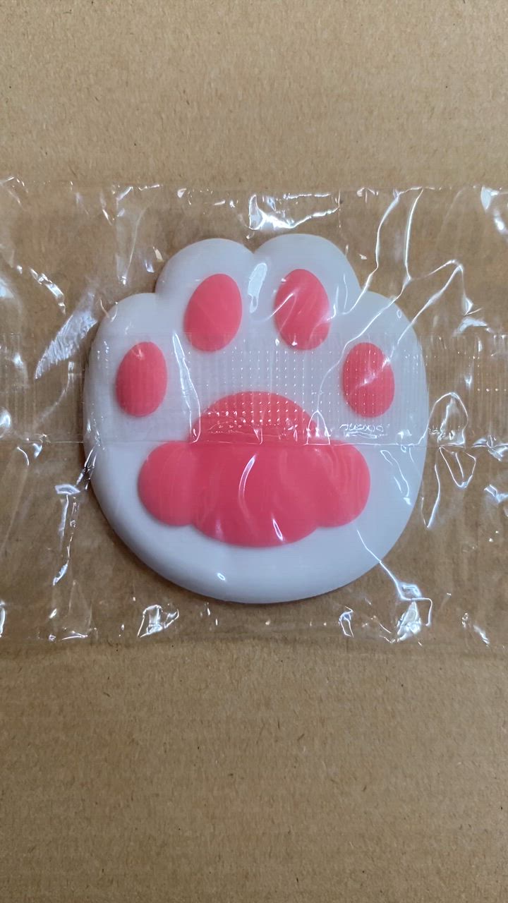 plusnao ドアハンドルクラッシュパッド 単品 1個 肉球 猫 ネコ