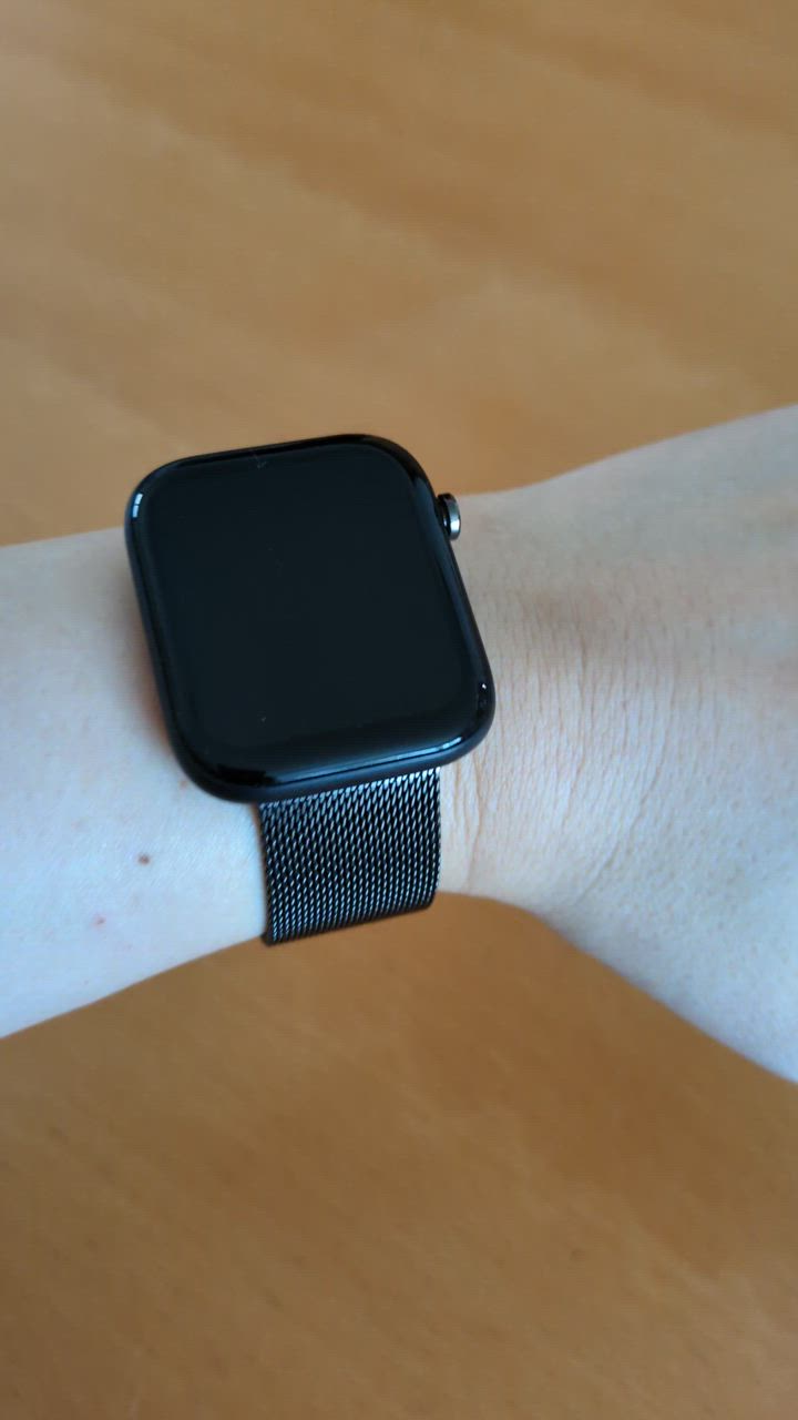 【新品未使用！】  ブラックメッシュバンド時計！ 2本セット スマートウォッチ 替えバンド バンド ベルト 22mm 22