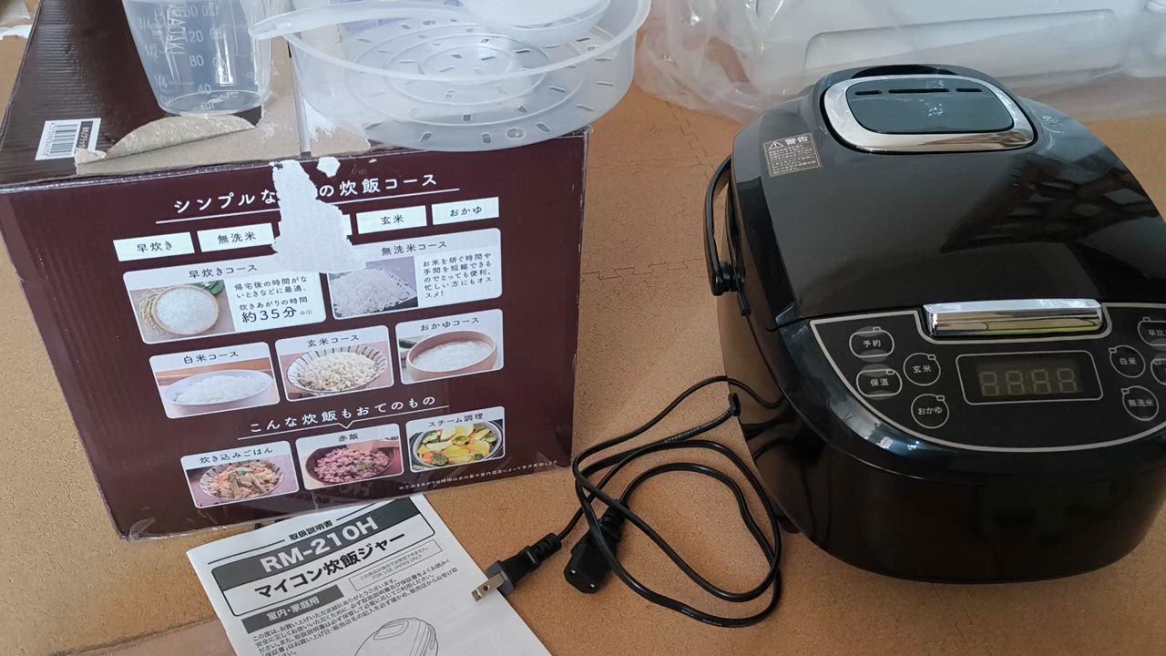 炊飯器 5合炊き 一人暮らし用 ROOMMATE 極UMADAKI RM-210H-BK