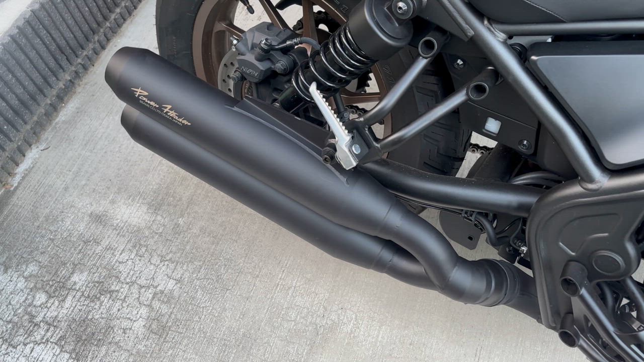 ★新品同様★ レブル250 ビームスW マフラー マットブラック BEAMS BEAMS BEAMS パワーヘッダー W 政府認証 スリップオンマフラー