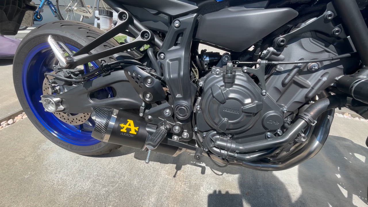 MT-07 21-24 車検対応 Arrow フルシステム Thunder アルミダーク