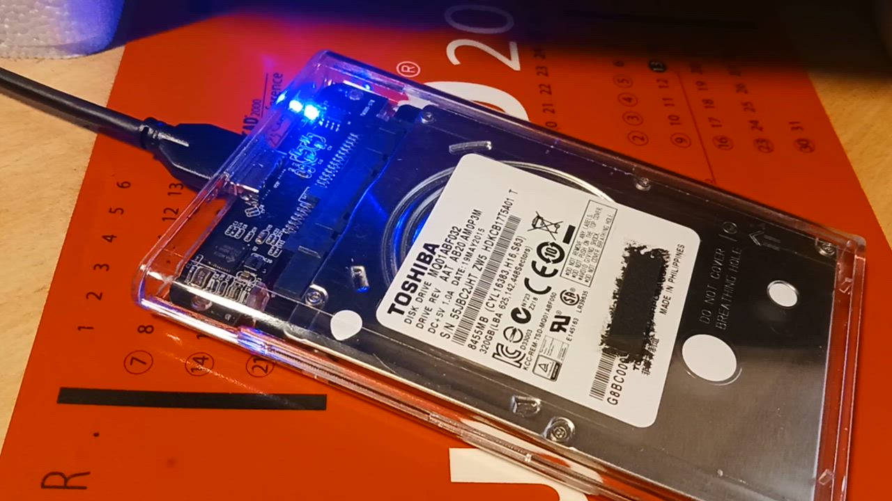 2.5インチ HDD SSD 外付けケース 透明 クリア USB3.0