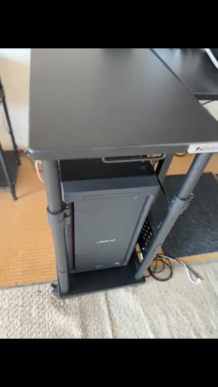 BHD-670H 昇降式L字デスク ブラック ゲーミングデスク バウヒュッテ 昇降式L字デスク BHD-670 / 820 | Bauhütte®